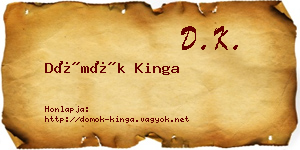 Dömök Kinga névjegykártya