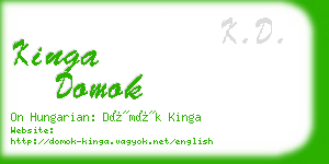 kinga domok business card